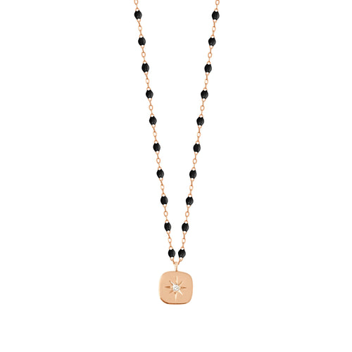 Gigi Clozeau - Miss Gigi Black diamond necklace, Rose Gold, 16.5