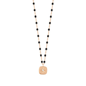 Gigi Clozeau - Miss Gigi Black diamond necklace, Rose Gold, 16.5"