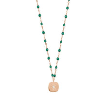 Gigi Clozeau - Miss Gigi Emerald diamond necklace, Rose Gold, 16.5"