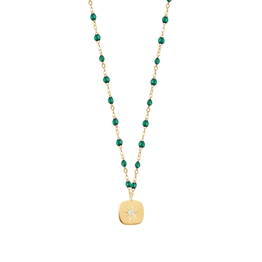 Gigi Clozeau - Miss Gigi Emerald diamond necklace, Yellow Gold, 16.5