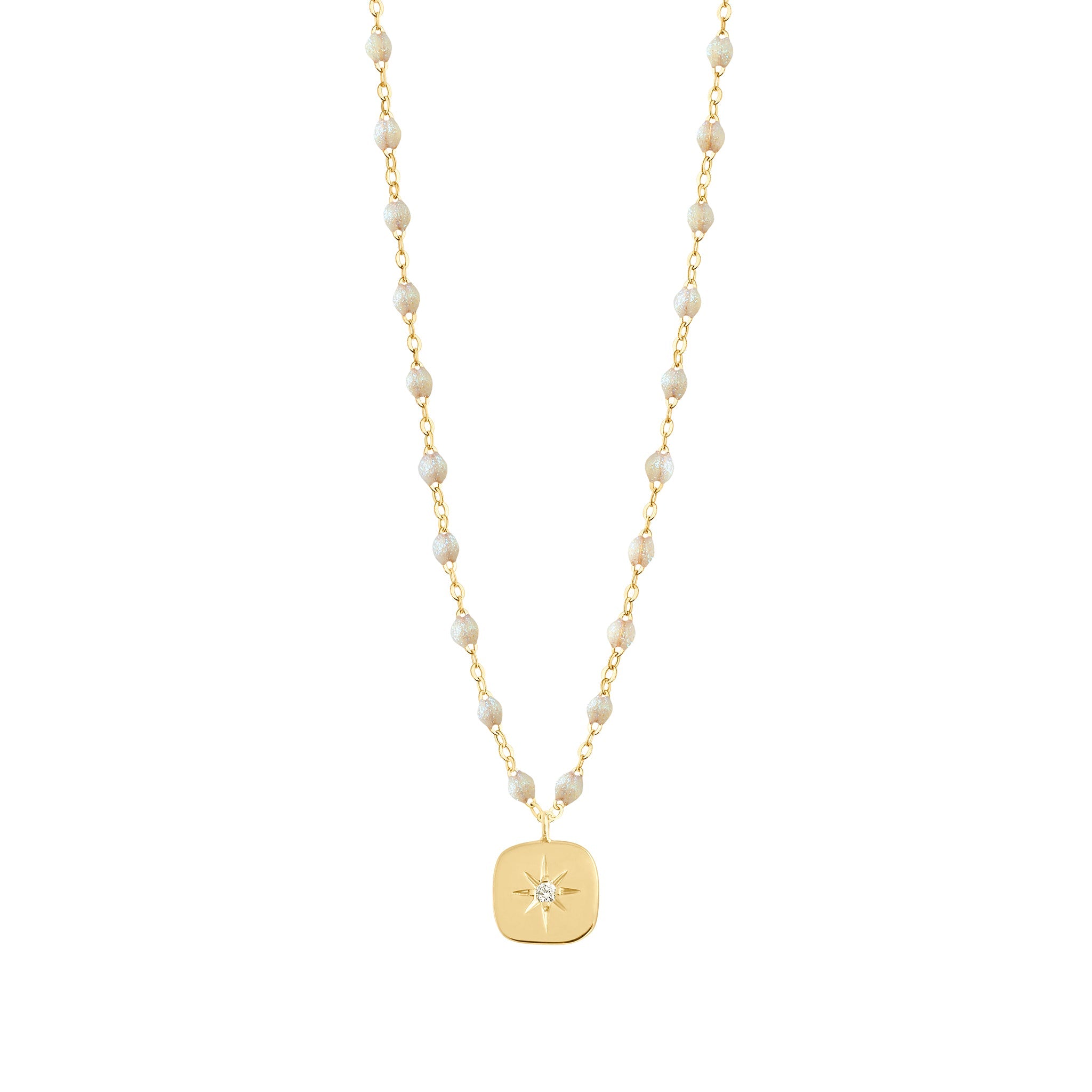 Gigi Clozeau - Miss Gigi Opal diamond necklace, Yellow Gold, 16.5"
