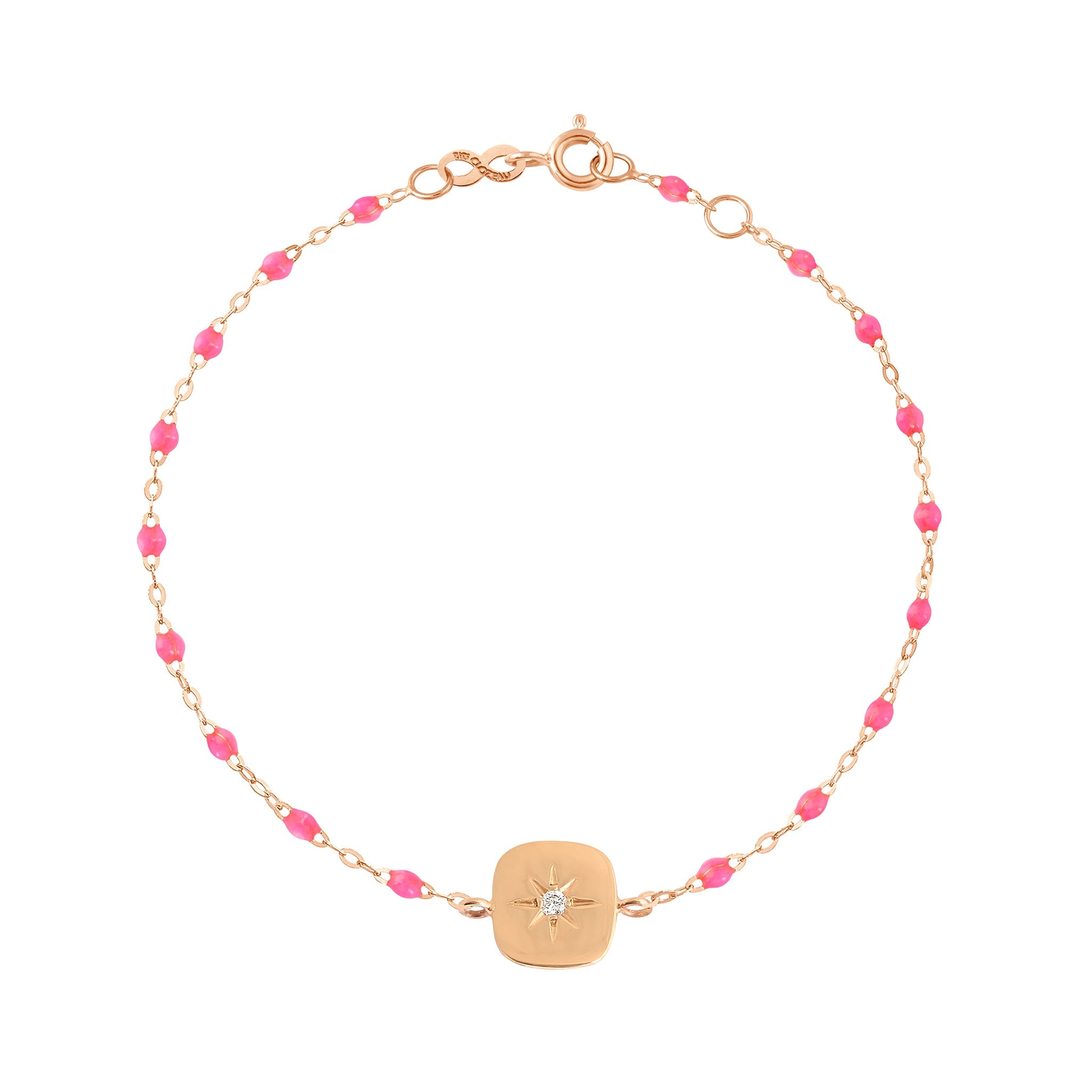 Gigi Clozeau - Miss Gigi Pink diamond bracelet, Rose Gold, 6.7"