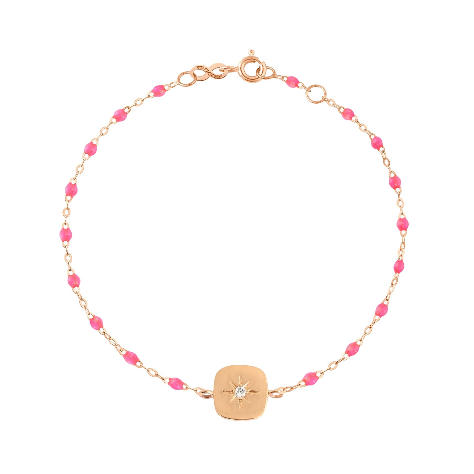 Gigi Clozeau - Miss Gigi Pink diamond bracelet, Rose Gold, 6.7"