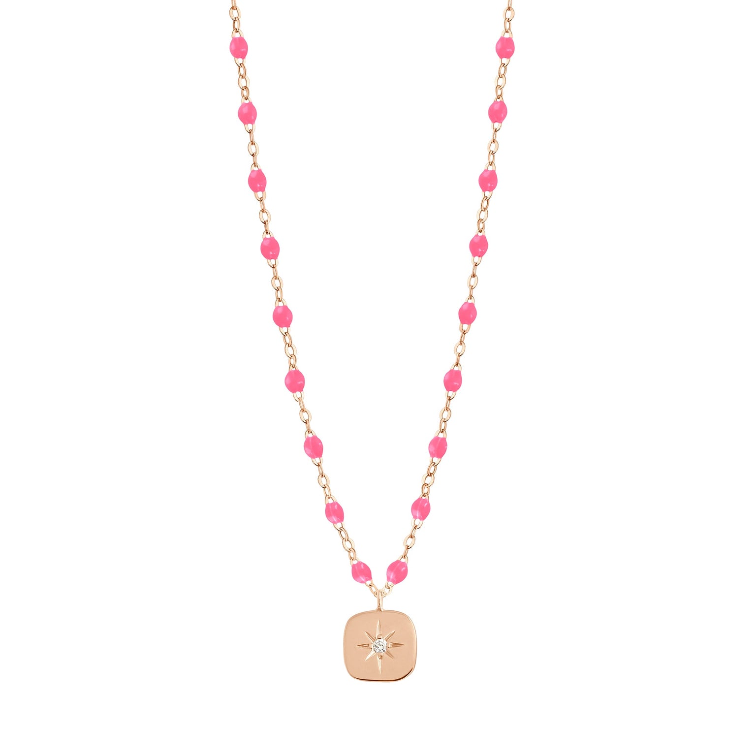Gigi Clozeau - Miss Gigi Pink diamond necklace, Rose Gold, 16.5"