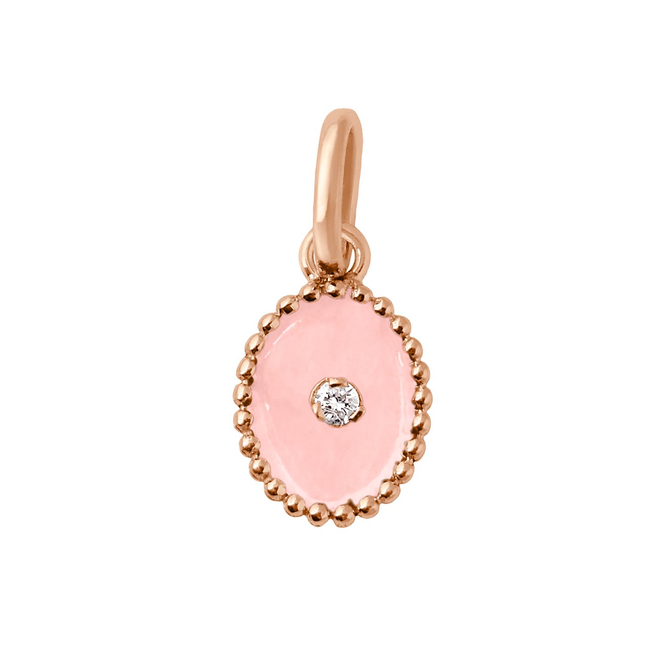 Gigi Clozeau - North Star Baby Pink resin pendant, Rose Gold