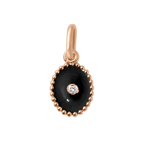 Gigi Clozeau - North Star Black resin pendant, Rose Gold