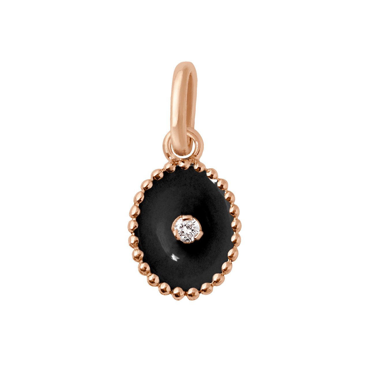 Gigi Clozeau - North Star Black resin pendant, Rose Gold