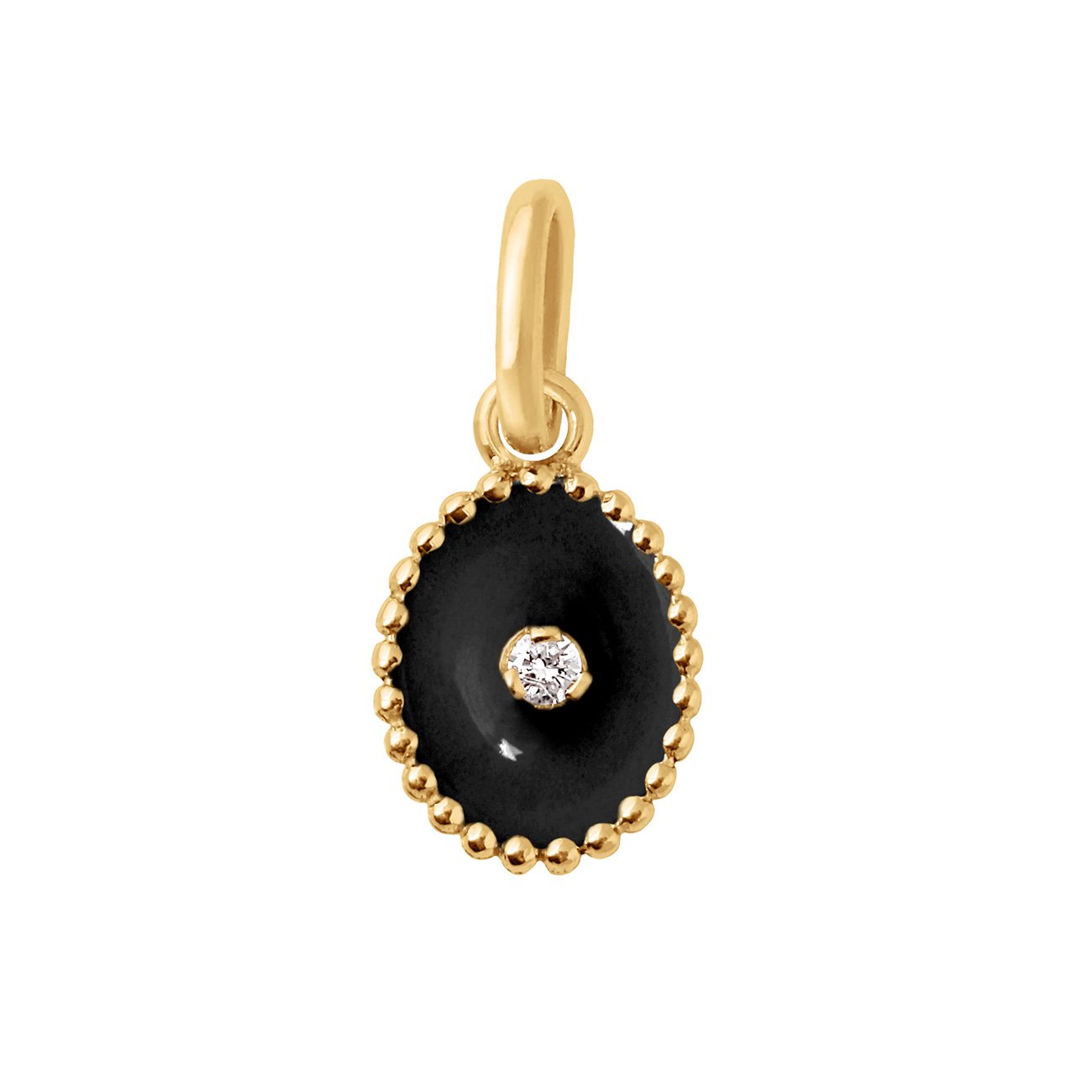 Gigi Clozeau - North Star Black resin pendant, Yellow Gold