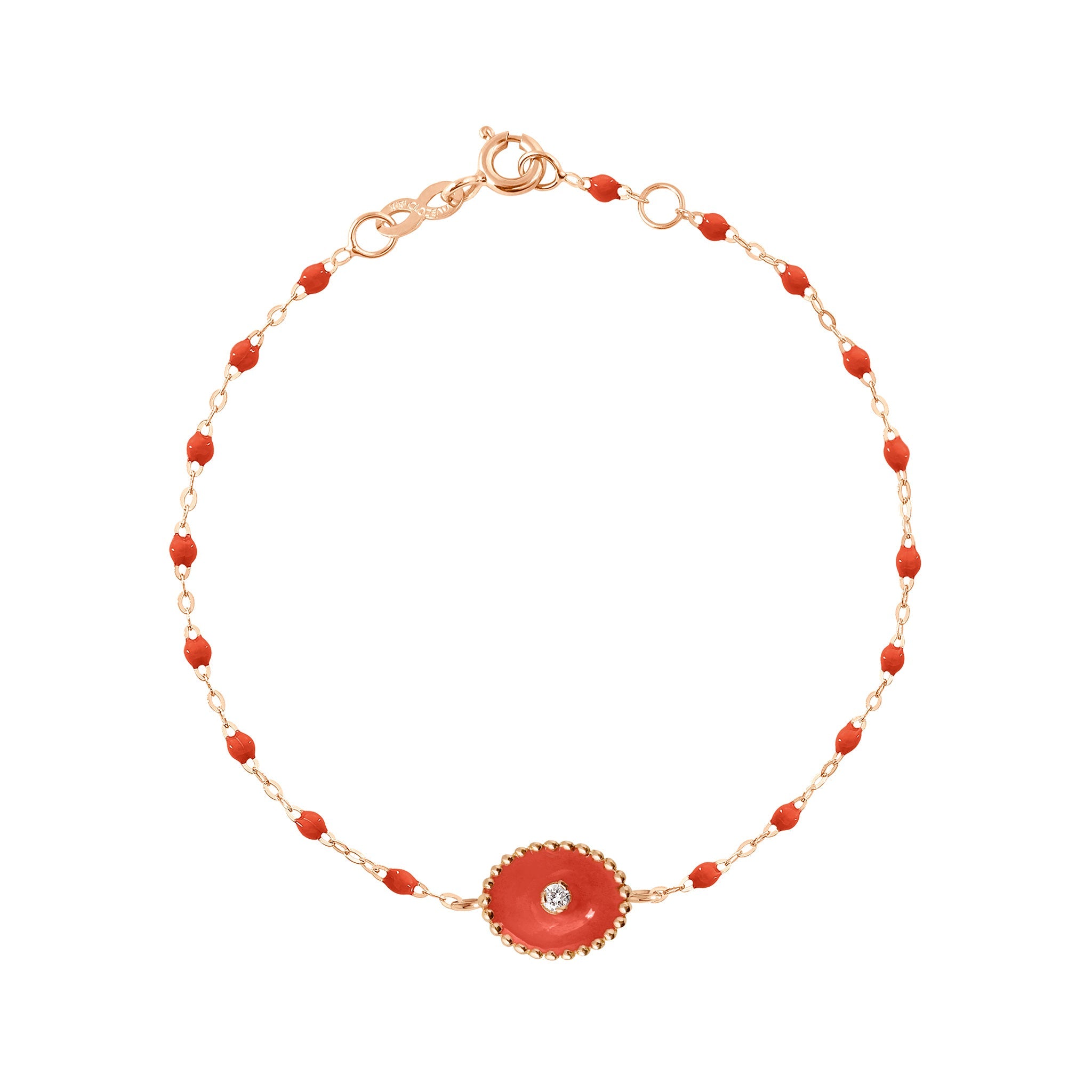 Gigi Clozeau - North Star Classic Gigi Coral diamond bracelet, Rose Gold, 6.7"