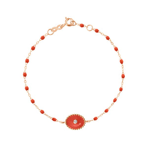 Gigi Clozeau - North Star Classic Gigi Coral diamond bracelet, Rose Gold, 6.7"