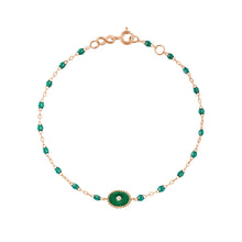 Gigi Clozeau - North Star Classic Gigi Emerald diamond bracelet, Rose Gold, 6.7"