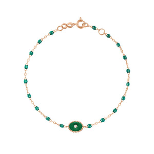 Gigi Clozeau - North Star Classic Gigi Emerald diamond bracelet, Rose Gold, 6.7"