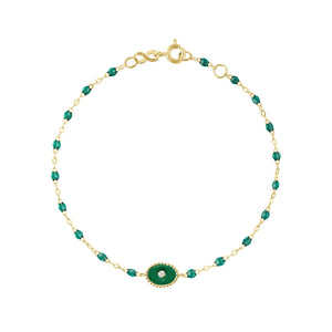 Gigi Clozeau - North Star Classic Gigi Emerald diamond bracelet, Yellow Gold, 6.7"