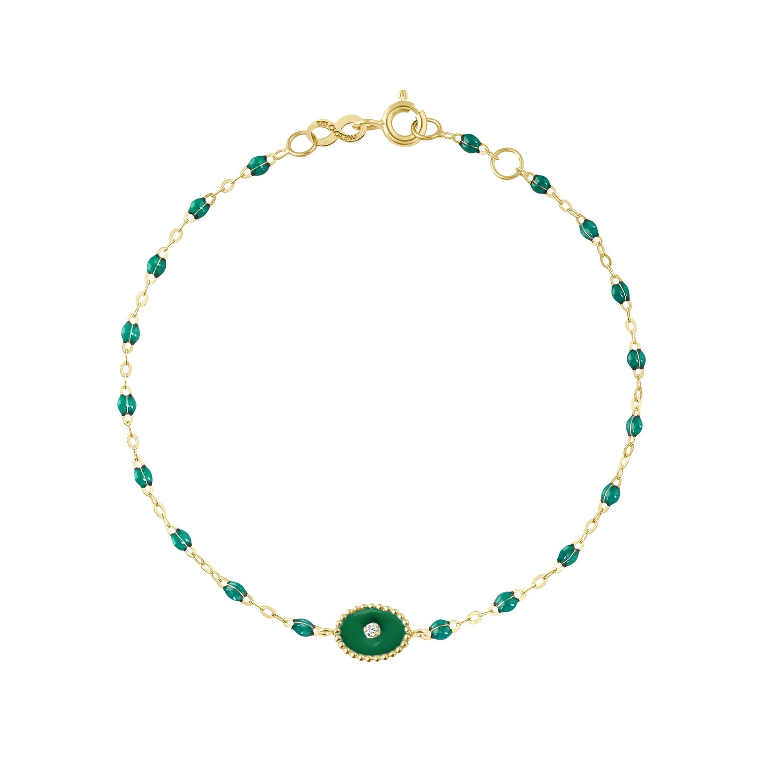 Gigi Clozeau - North Star Classic Gigi Emerald diamond bracelet, Yellow Gold, 6.7"