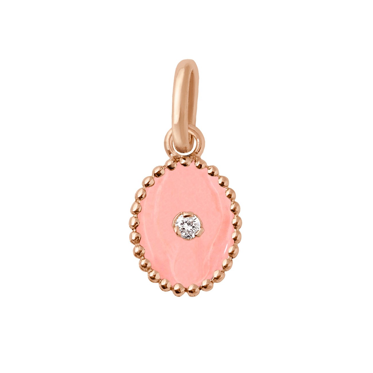 Gigi Clozeau - North Star Saumon resin pendant, Rose Gold