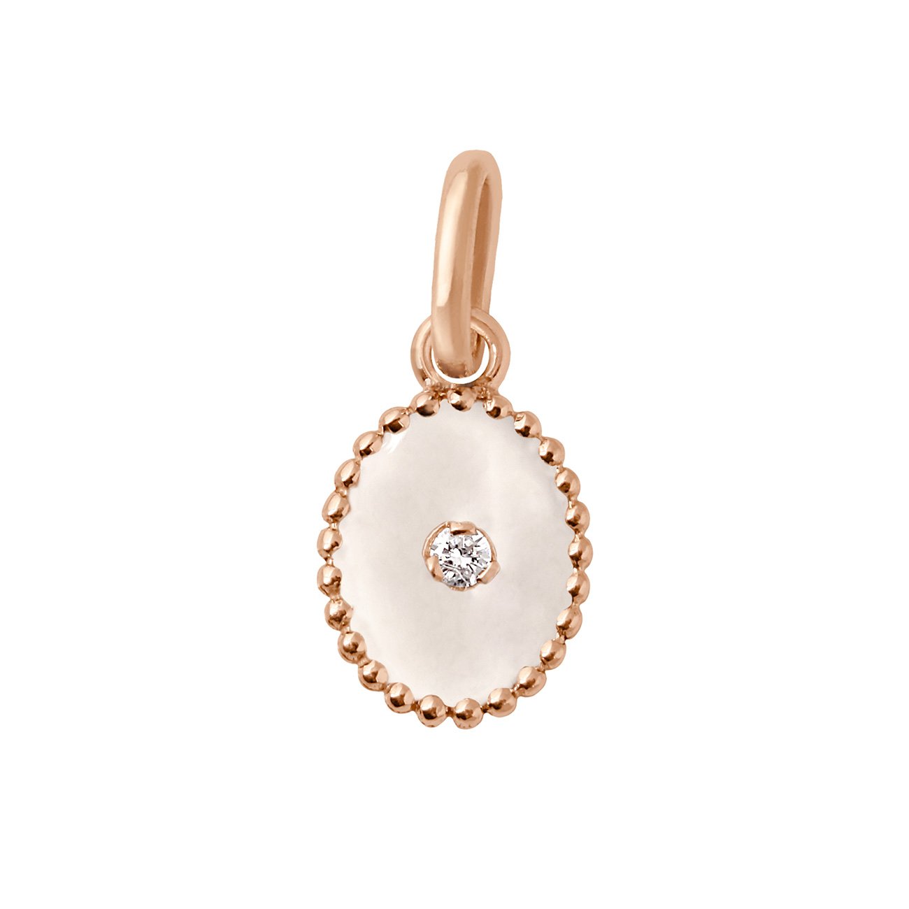 Gigi Clozeau - North Star White resin pendant, Rose Gold