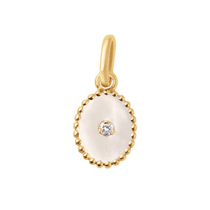 Gigi Clozeau - North Star White resin pendant, Yellow Gold