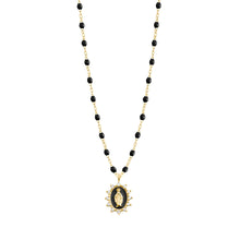 Gigi Clozeau - Petite Madone Supreme Black diamond necklace, Yellow Gold, 16.5"