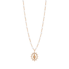 Gigi Clozeau - Petite Madone Supreme White diamond necklace, Rose Gold, 16.5"