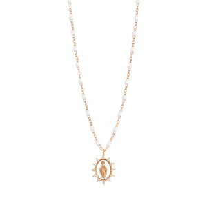 Gigi Clozeau - Petite Madone Supreme White diamond necklace, Rose Gold, 16.5"