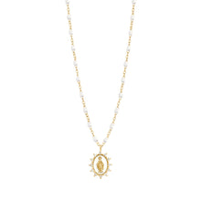 Gigi Clozeau - Petite Madone Supreme White diamond necklace, Yellow Gold, 16.5"