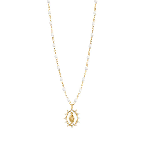 Gigi Clozeau - Petite Madone Supreme White diamond necklace, Yellow Gold, 16.5