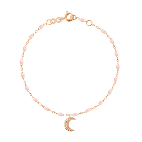 Gigi Clozeau - Petite Moon Classic Gigi Baby Pink diamond bracelet, Rose Gold, 6.7