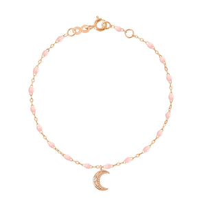 Gigi Clozeau - Petite Moon Classic Gigi Baby Pink diamond bracelet, Rose Gold, 6.7"