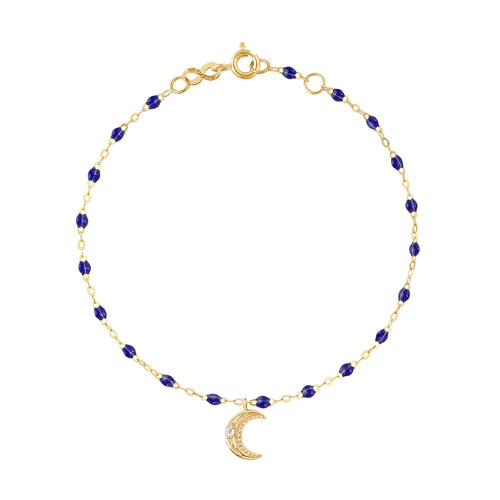 Gigi Clozeau - Petite Moon Classic Gigi Lapis diamond bracelet, Yellow Gold, 6.7