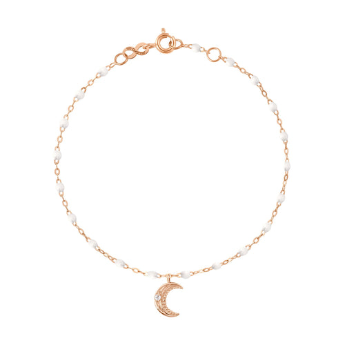 Gigi Clozeau - Petite Moon Classic Gigi White diamond bracelet, Rose Gold, 6.7