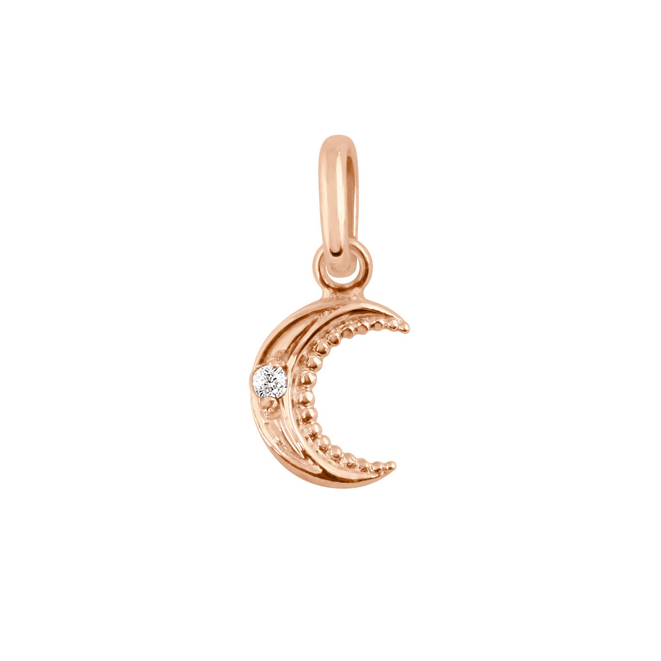 Gigi Clozeau - Petite Moon diamond pendant, Rose Gold