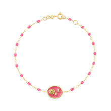 Gigi Clozeau - Pink Rose Bracelet, Yellow Gold, 6.7"