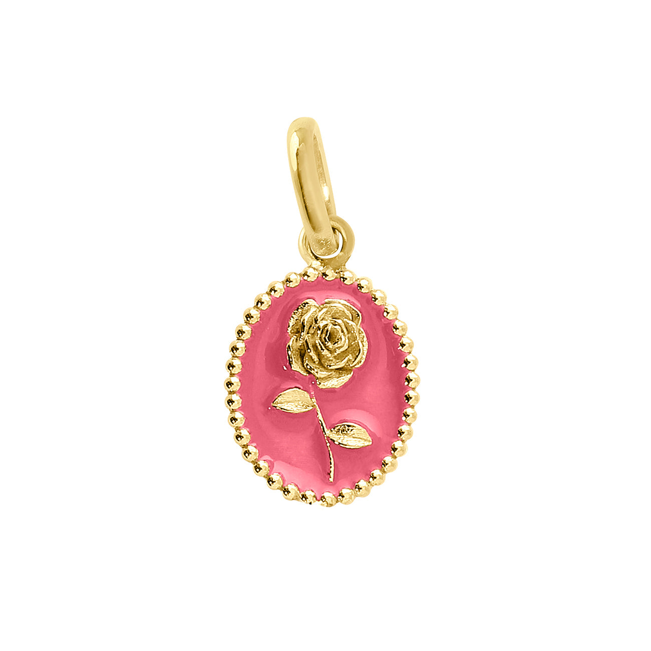 Gigi Clozeau - Pink Rose Pendant, Yellow Gold
