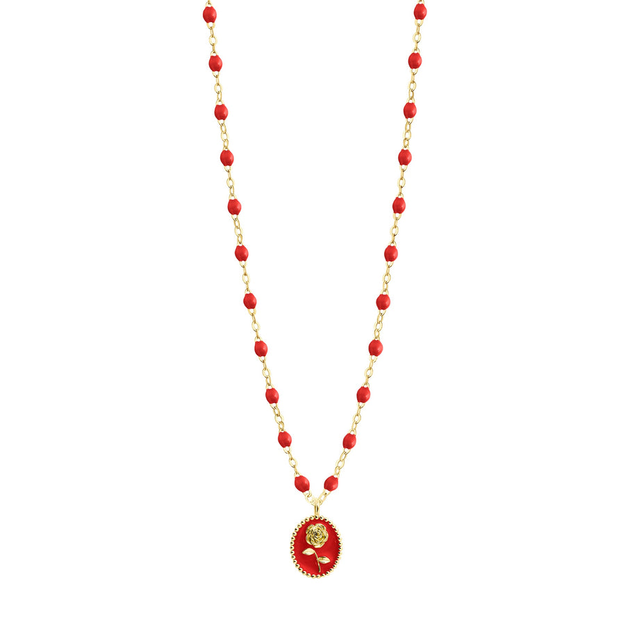 Gigi Clozeau - Poppy Rose Necklace, Yellow Gold, 16.5