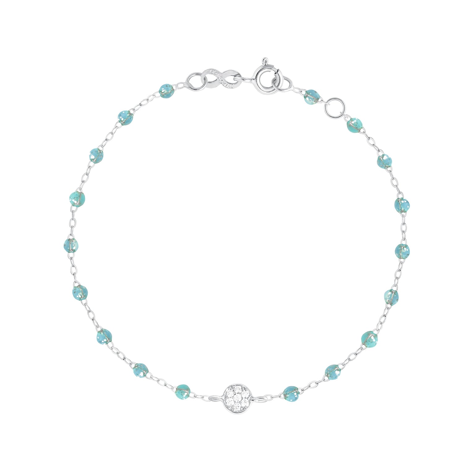 Gigi Clozeau - Puce Classic Gigi Aqua diamond bracelet, White Gold, 6.7"