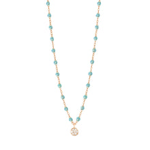 Gigi Clozeau - Puce Classic Gigi Aqua diamond necklace, Rose Gold, 16.5"