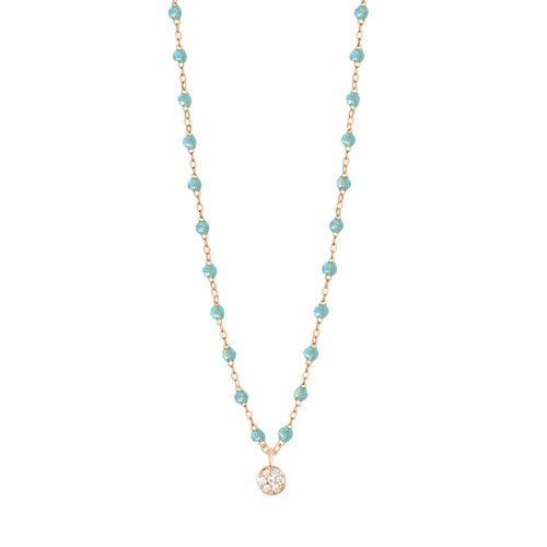 Gigi Clozeau - Puce Classic Gigi Aqua diamond necklace, Rose Gold, 16.5