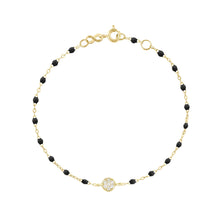 Gigi Clozeau - Puce Classic Gigi Black diamond bracelet, Yellow Gold, 6.7"