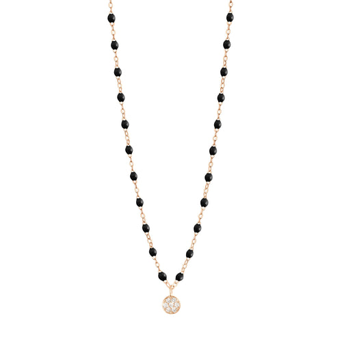 Gigi Clozeau - Puce Classic Gigi Black diamond necklace, Rose Gold, 16.5