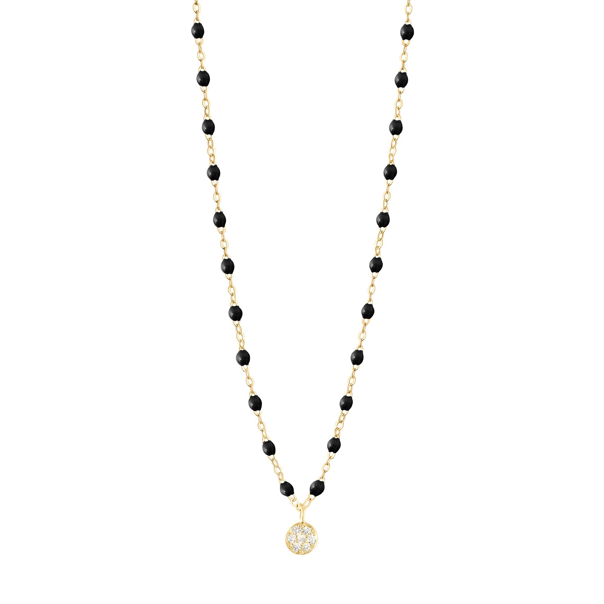 Puce Classic Gigi Black diamond necklace Yellow Gold 16.5
