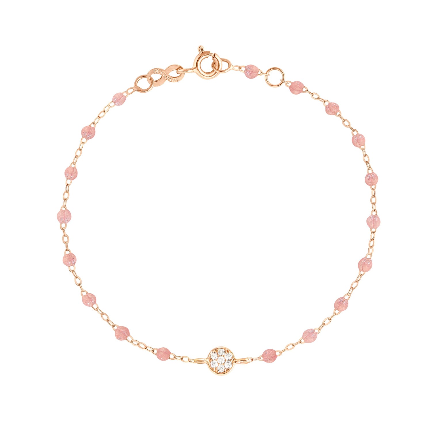 Gigi Clozeau - Puce Classic Gigi Blush diamond bracelet, Rose Gold, 6.7"