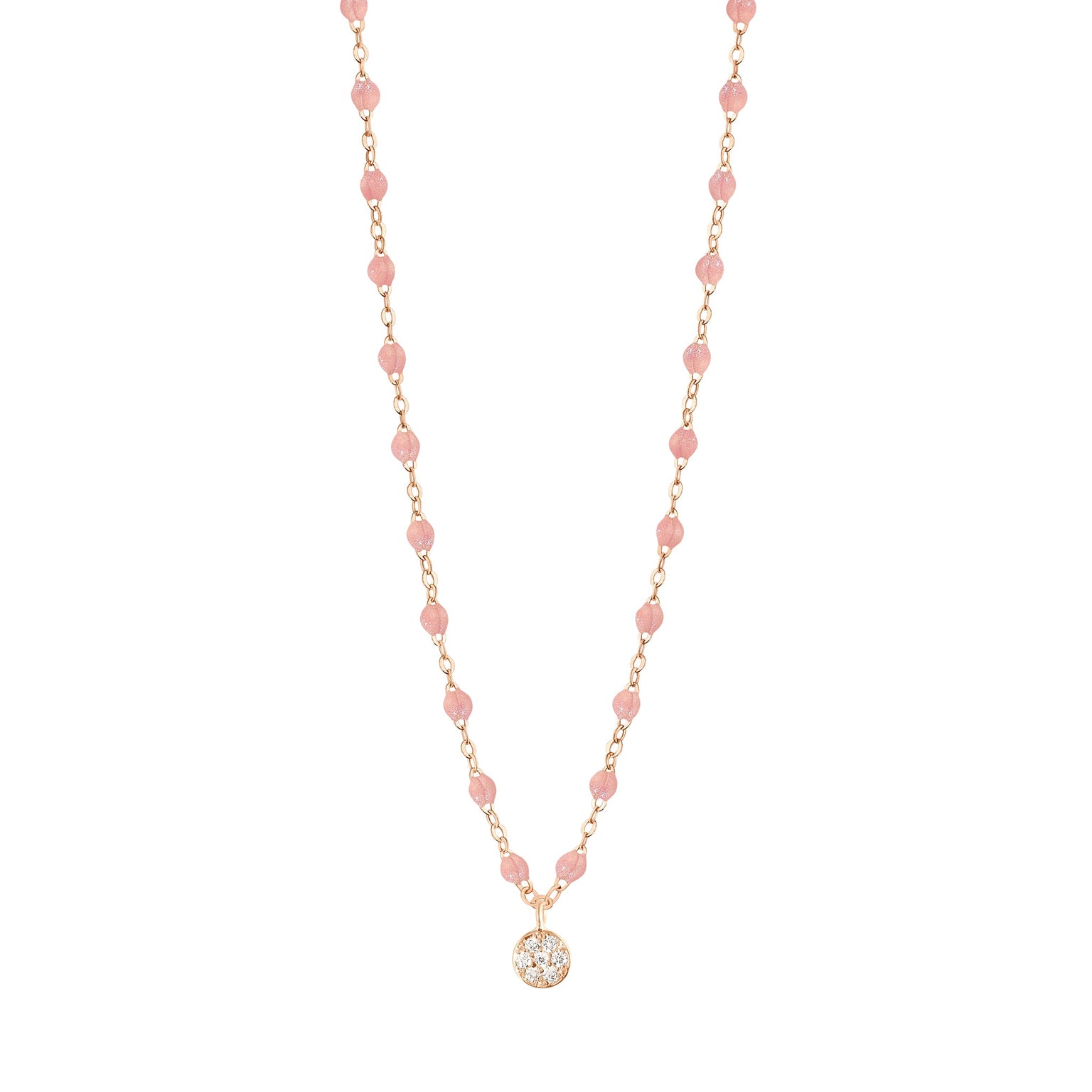 Gigi Clozeau - Puce Classic Gigi Blush diamond necklace, Rose Gold, 16.5"