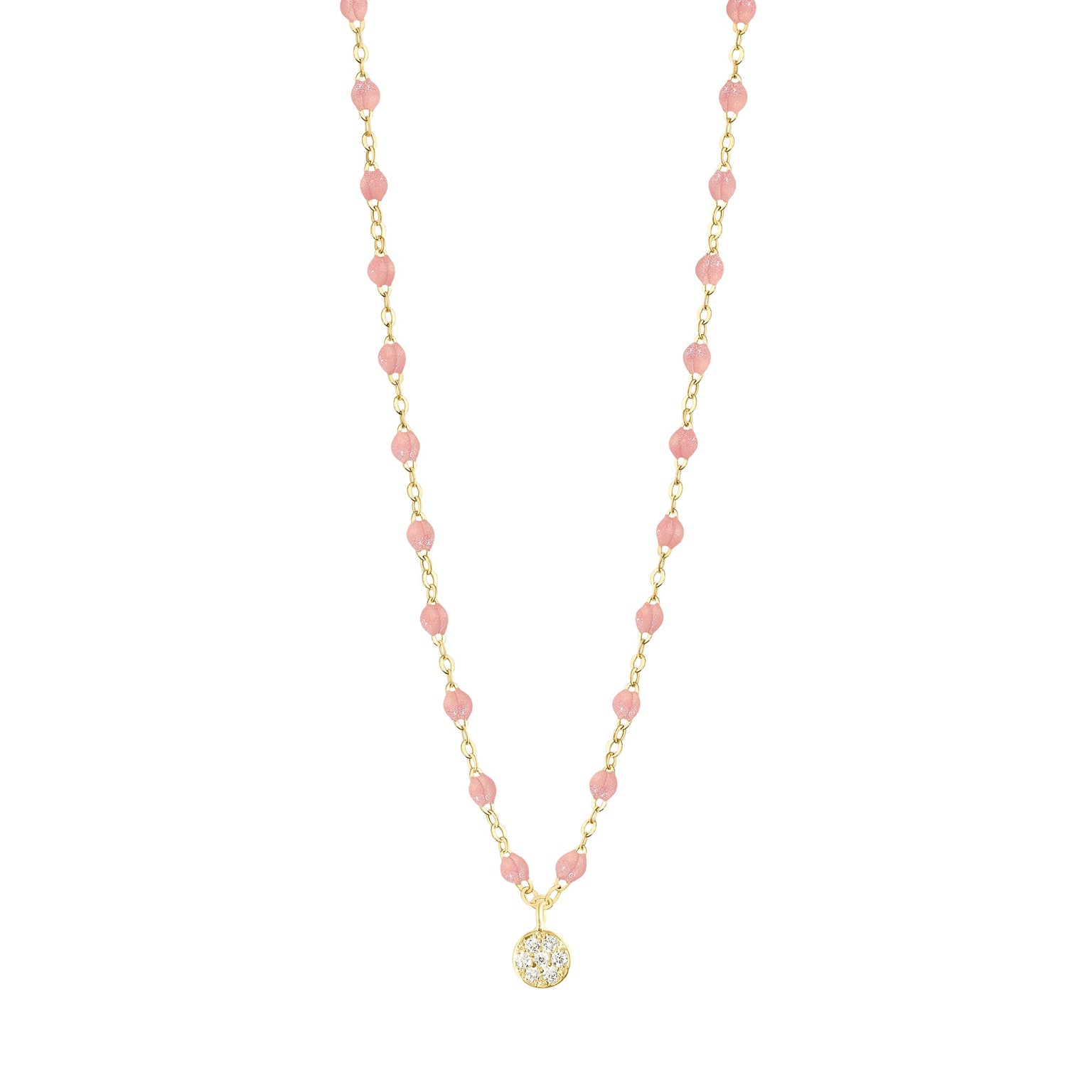 Gigi Clozeau - Puce Classic Gigi Blush diamond necklace, Yellow Gold, 16.5"