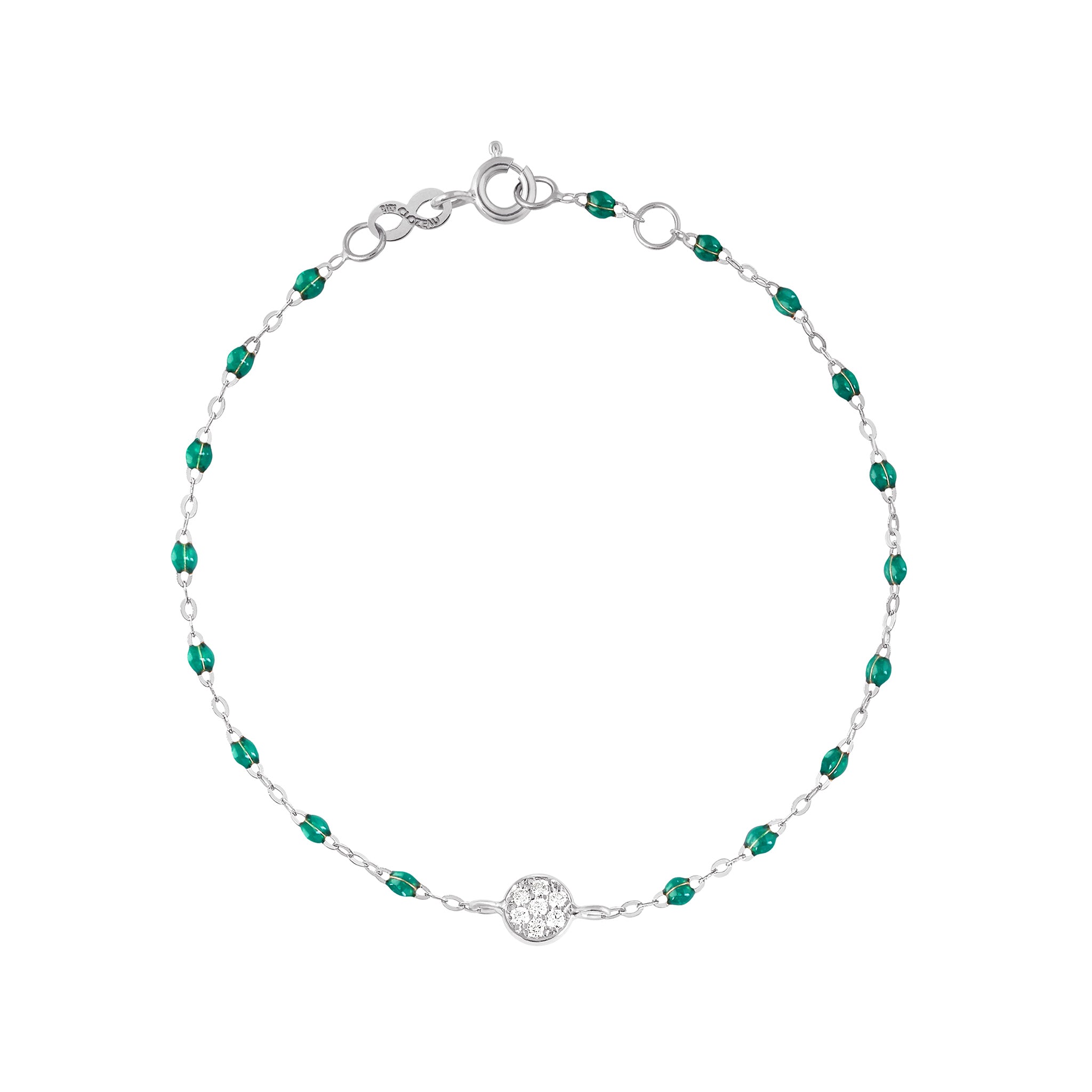 Gigi Clozeau - Puce Classic Gigi Emerald diamond bracelet, White Gold, 6.7"