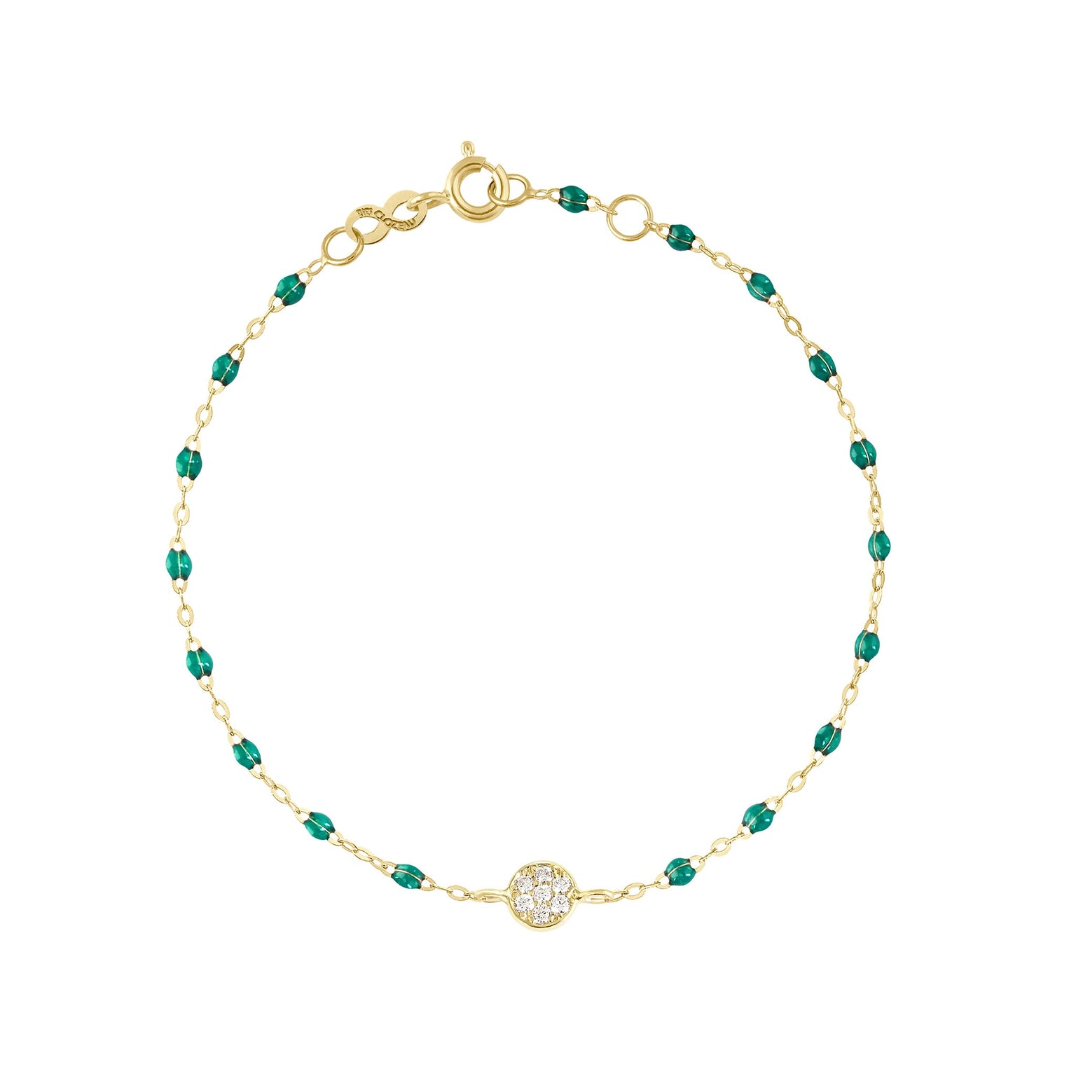 Gigi Clozeau - Puce Classic Gigi Emerald diamond bracelet, Yellow Gold, 6.7"