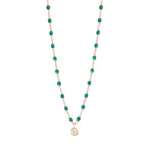 Gigi Clozeau - Puce Classic Gigi Emerald diamond necklace, Rose Gold, 16.5"