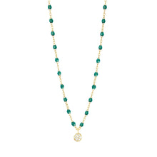 Gigi Clozeau - Puce Classic Gigi Emerald diamond necklace, Yellow Gold, 16.5"