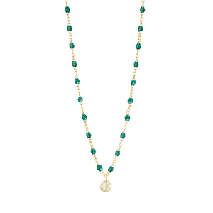 Gigi Clozeau - Puce Classic Gigi Emerald diamond necklace, Yellow Gold, 16.5"