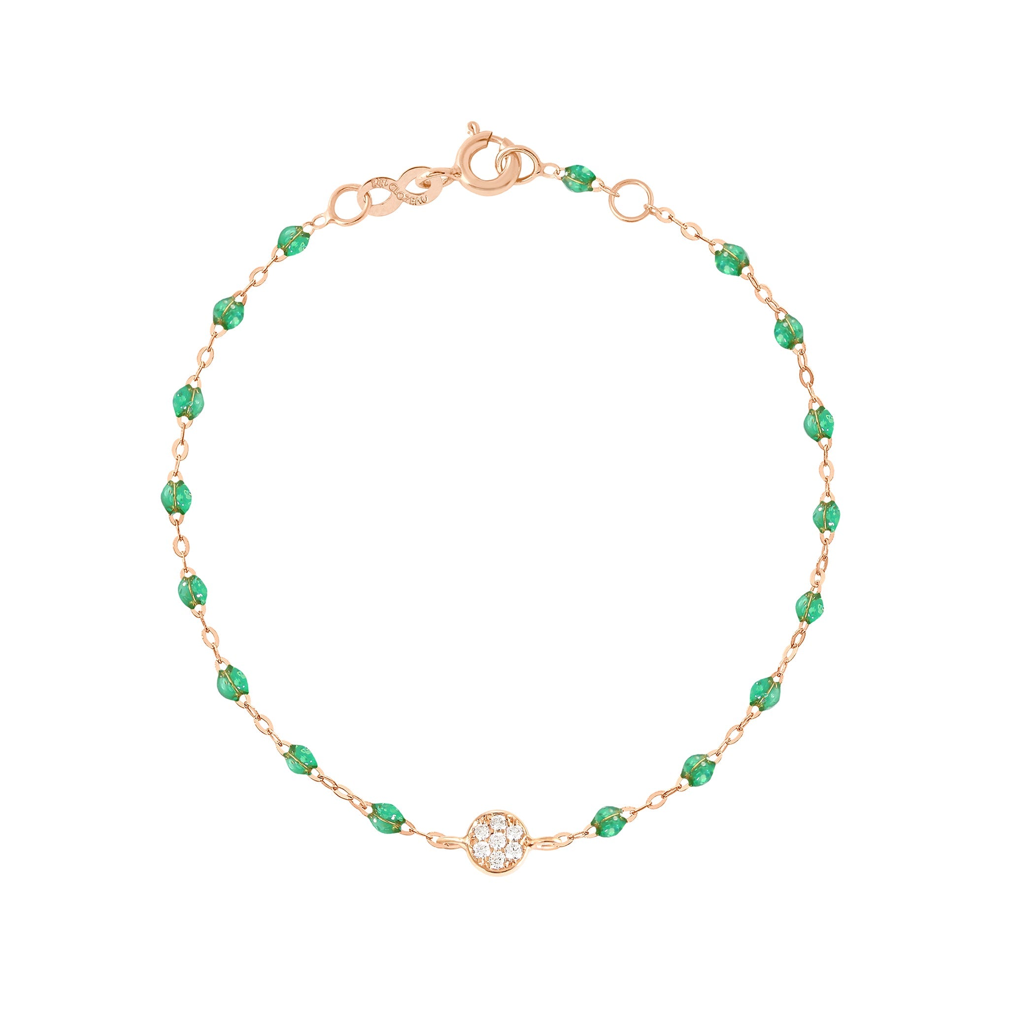 Gigi Clozeau - Puce Classic Gigi Mint diamond Bracelet, Rose Gold, 6.7"