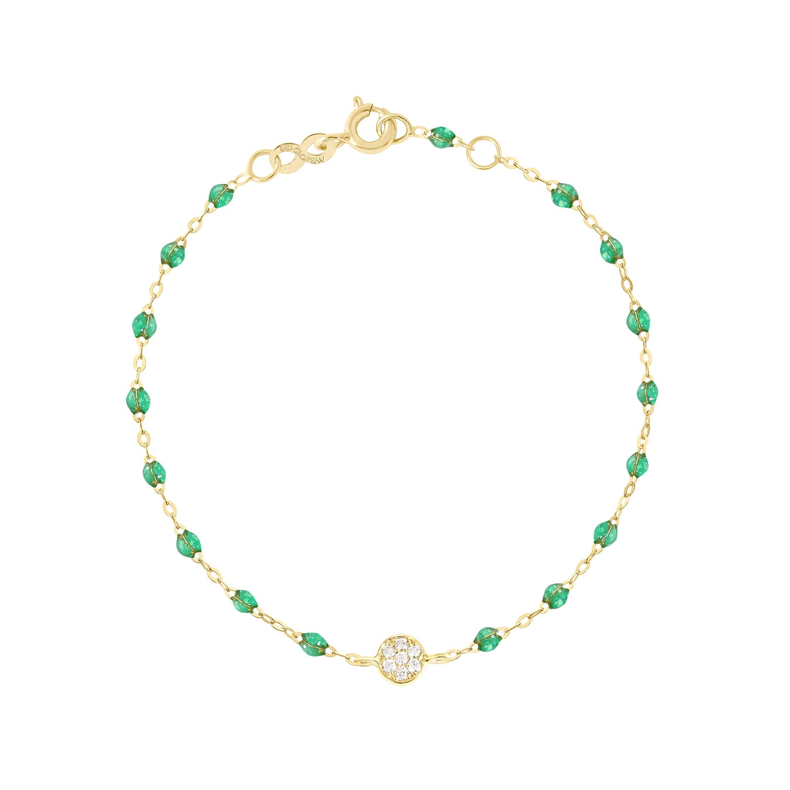 Gigi Clozeau - Puce Classic Gigi Mint diamond Bracelet, Yellow Gold, 6.7"